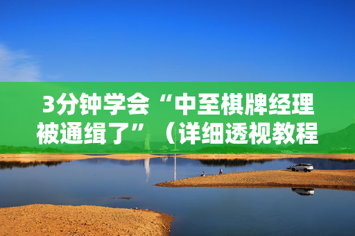 3分钟学会“中至棋牌经理被通缉了”（详细透视教程）-哔哩哔哩