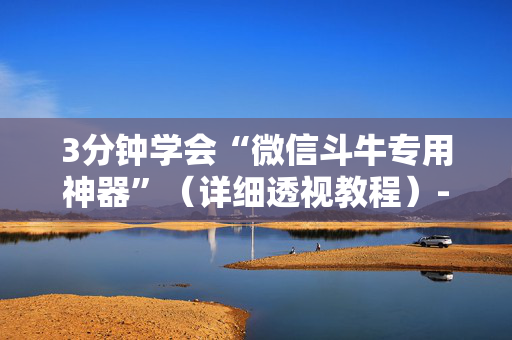3分钟学会“微信斗牛专用神器”（详细透视教程）-哔哩哔哩