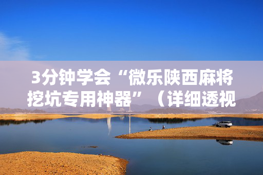 3分钟学会“微乐陕西麻将挖坑专用神器”（详细透视教程）-哔哩哔哩