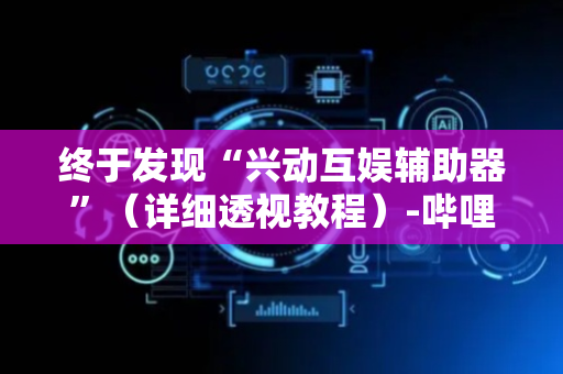 终于发现“兴动互娱辅助器”（详细透视教程）-哔哩哔哩