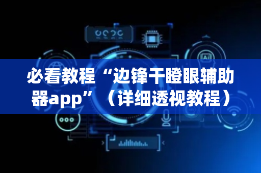 必看教程“边锋干瞪眼辅助器app”（详细透视教程）-哔哩哔哩