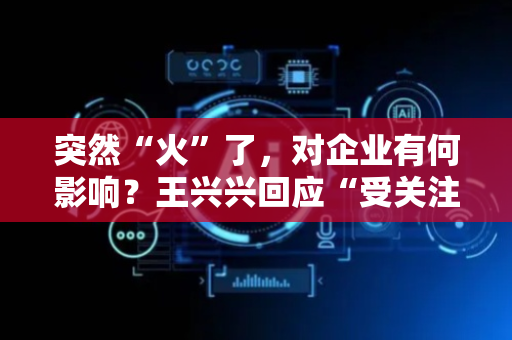 突然“火”了，对企业有何影响？王兴兴回应“受关注”