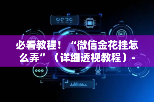 必看教程！“微信金花挂怎么弄”（详细透视教程）-哔哩哔哩