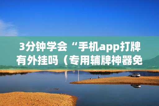 3分钟学会“手机app打牌有外挂吗（专用辅牌神器免安装）