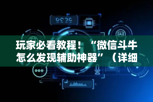玩家必看教程！“微信斗牛怎么发现辅助神器”（详细开挂教程）-哔哩哔哩