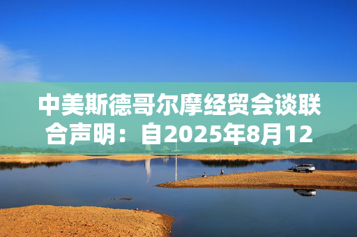 中美斯德哥尔摩经贸会谈联合声明：自2025年8月12日起再次暂停实施24%的关税90天