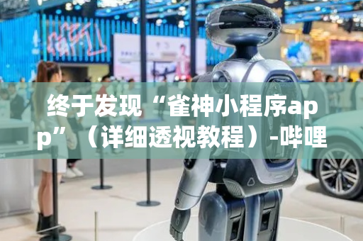 终于发现“雀神小程序app”（详细透视教程）-哔哩哔哩