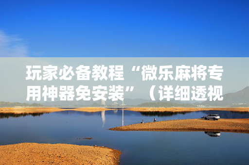 玩家必备教程“微乐麻将专用神器免安装”（详细透视教程）-哔哩哔哩