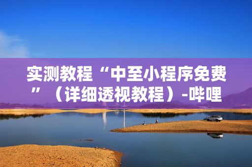 实测教程“中至小程序免费”（详细透视教程）-哔哩哔哩