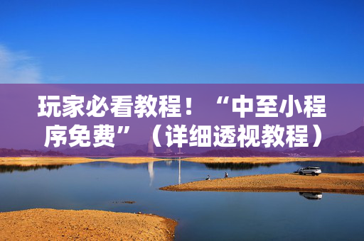 玩家必看教程！“中至小程序免费”（详细透视教程）-哔哩哔哩