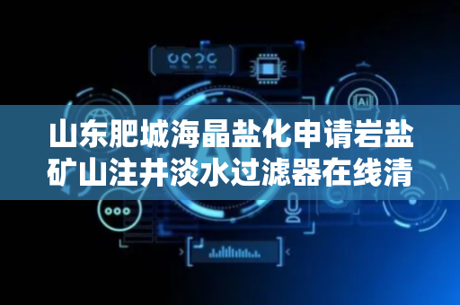 山东肥城海晶盐化申请岩盐矿山注井淡水过滤器在线清洗系统及方法专利，克服人工离线清洗导致的效率低问题