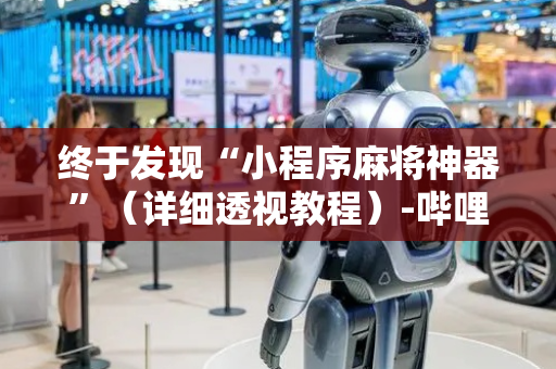 终于发现“小程序麻将神器”（详细透视教程）-哔哩哔哩