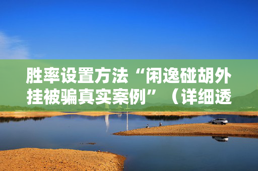 胜率设置方法“闲逸碰胡外挂被骗真实案例”（详细透视教程）-哔哩哔哩