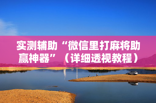 实测辅助“微信里打麻将助赢神器”（详细透视教程）-哔哩哔哩