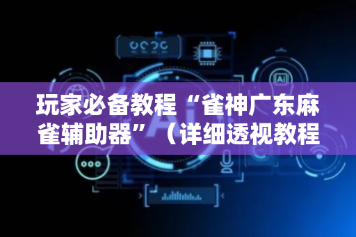 玩家必备教程“雀神广东麻雀辅助器”（详细透视教程）-哔哩哔哩