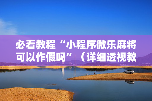 必看教程“小程序微乐麻将可以作假吗”（详细透视教程）-哔哩哔哩