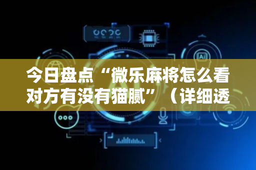 今日盘点“微乐麻将怎么看对方有没有猫腻”（详细透视教程）-哔哩哔哩