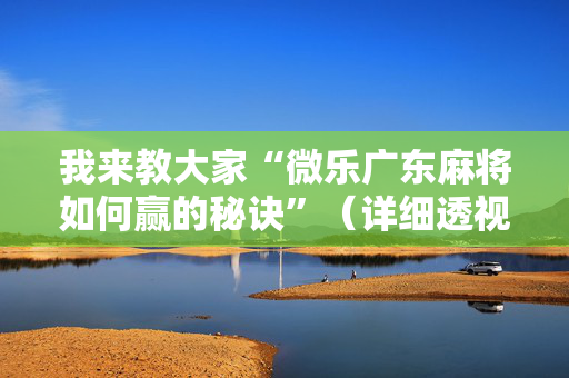 我来教大家“微乐广东麻将如何赢的秘诀”（详细透视教程）-哔哩哔哩