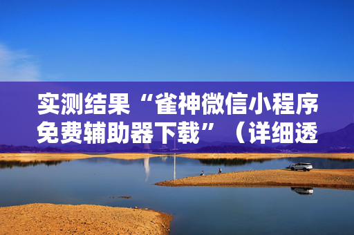 实测结果“雀神微信小程序免费辅助器下载”（详细透视教程）-哔哩哔哩