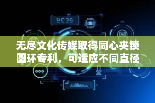 无尽文化传媒取得同心夹锁圆环专利，可适应不同直径的物体