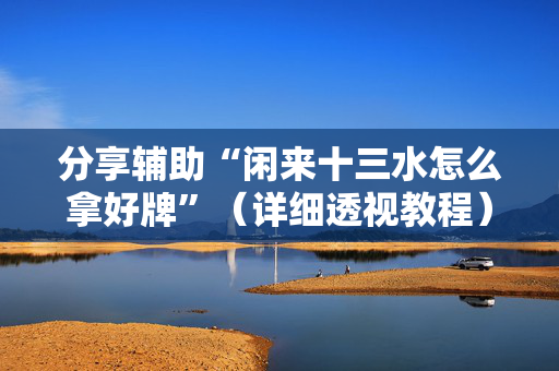 分享辅助“闲来十三水怎么拿好牌”（详细透视教程）-哔哩哔哩