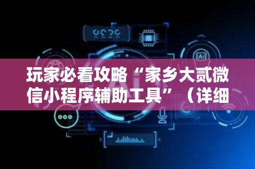 玩家必看攻略“家乡大贰微信小程序辅助工具”（详细透视教程）-哔哩哔哩