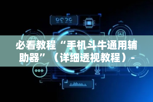必看教程“手机斗牛通用辅助器”（详细透视教程）-哔哩哔哩