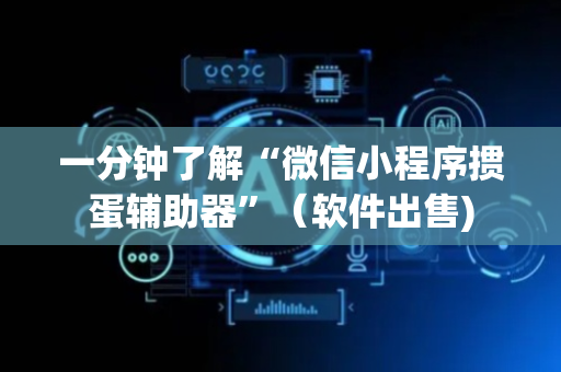 一分钟了解“微信小程序掼蛋辅助器”（软件出售)