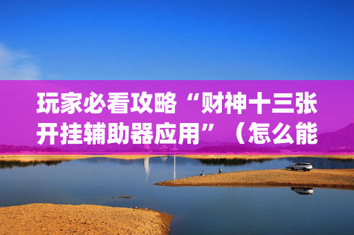 玩家必看攻略“财神十三张开挂辅助器应用”（怎么能让牌好一点)