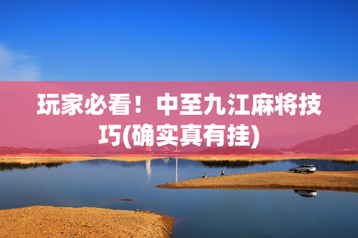 玩家必看！中至九江麻将技巧(确实真有挂)