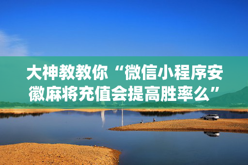 大神教教你“微信小程序安徽麻将充值会提高胜率么”（胜率到哪调)
