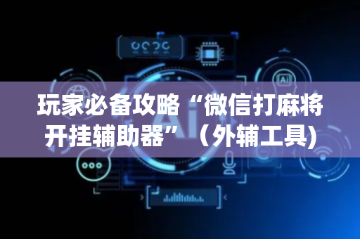 玩家必备攻略“微信打麻将开挂辅助器”（外辅工具)