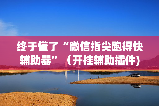 终于懂了“微信指尖跑得快辅助器”（开挂辅助插件)