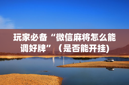 玩家必备“微信麻将怎么能调好牌”（是否能开挂)