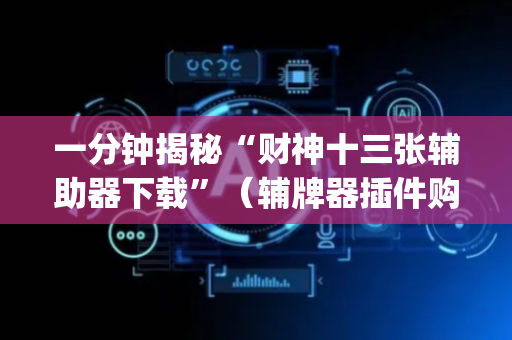 一分钟揭秘“财神十三张辅助器下载”（辅牌器插件购买)