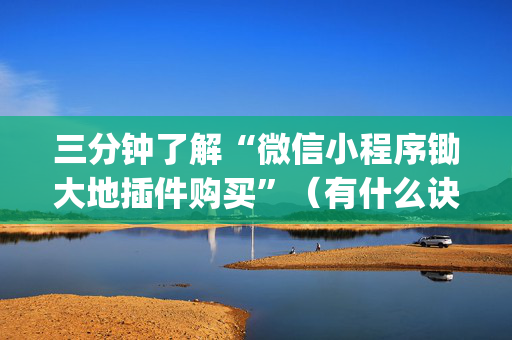三分钟了解“微信小程序锄大地插件购买”（有什么诀窍)