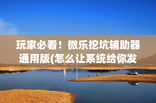 玩家必看！微乐挖坑辅助器通用版(怎么让系统给你发好牌)