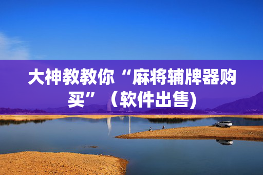 大神教教你“麻将辅牌器购买”（软件出售)