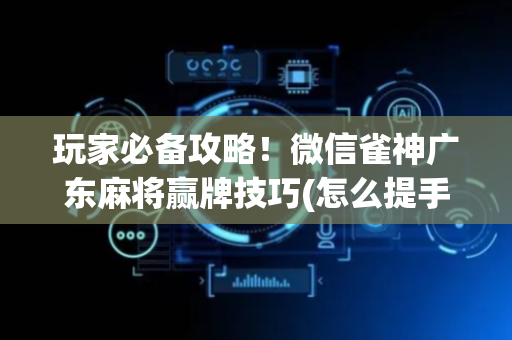 玩家必备攻略！微信雀神广东麻将赢牌技巧(怎么提手拿好牌)