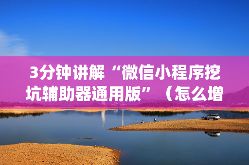 3分钟讲解“微信小程序挖坑辅助器通用版”（怎么增加胜率)