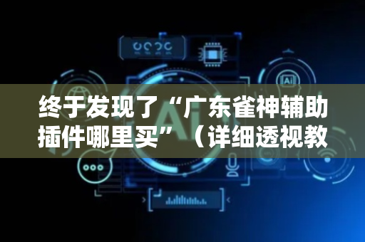 终于发现了“广东雀神辅助插件哪里买”（详细透视教程）-哔哩哔哩