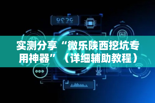 实测分享“微乐陕西挖坑专用神器”（详细辅助教程）-哔哩哔哩