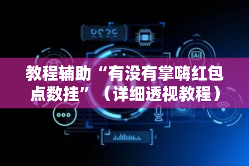 教程辅助“有没有掌嗨红包点数挂”（详细透视教程）-哔哩哔哩