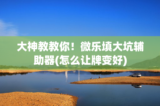 大神教教你！微乐填大坑辅助器(怎么让牌变好)