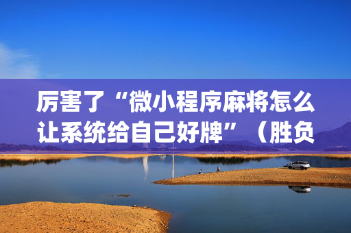 厉害了“微小程序麻将怎么让系统给自己好牌”（胜负规律拿好牌)