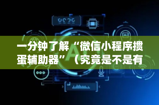 一分钟了解“微信小程序掼蛋辅助器”（究竟是不是有挂)