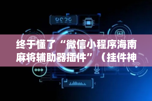 终于懂了“微信小程序海南麻将辅助器插件”（挂件神器)