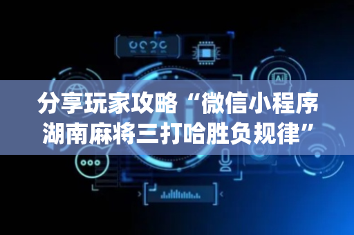 分享玩家攻略“微信小程序湖南麻将三打哈胜负规律”（辅助器通用版)
