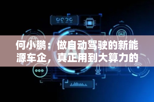 何小鹏：做自动驾驶的新能源车企，真正用到大算力的屈指可数