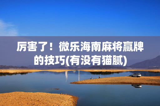 厉害了！微乐海南麻将赢牌的技巧(有没有猫腻)